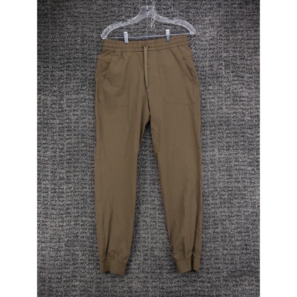 CRZ Yoga Jogger Pants Mens Small 29x30 Brown Tech Elastic Waist Stretch Active
